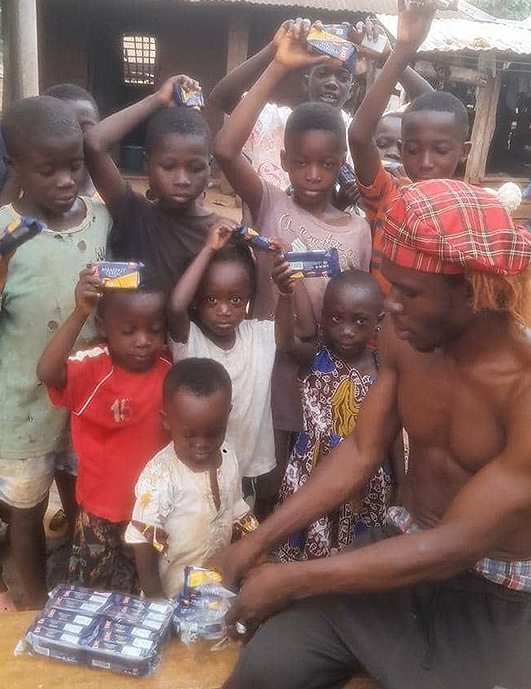 About Jungle Albert - live in small village called Mampong under Bono-East region in Ghana. I realised that 70٪ of children in my locality didn't have access to basic educational needs i.e books, pens, erasers, uniforms and even shoes.